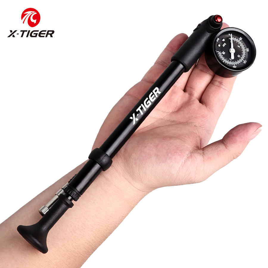 Mtb Fork Air - X-TIGER-Bomba de ar portátil com manômetro