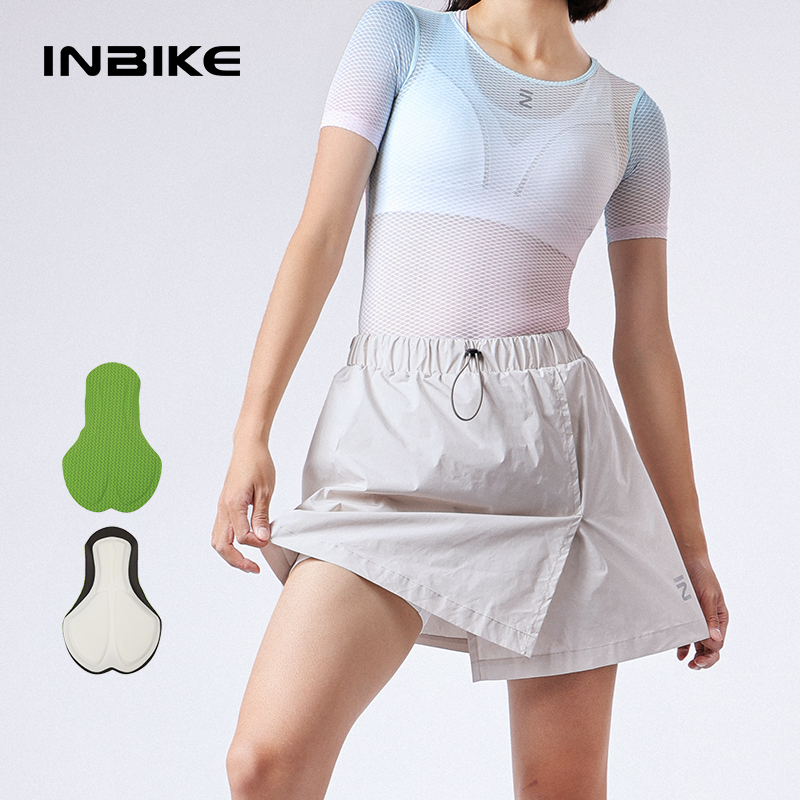 Mountain Biking Shorts Women - INBIKE-Shorts profissionais de bicicleta acolchoados femininos,