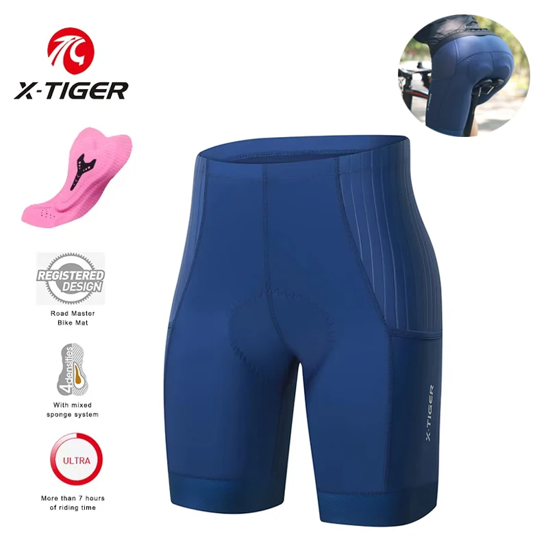 Mountain Biking Shorts Women - X-TIGER calções de ciclismo femininos bib
