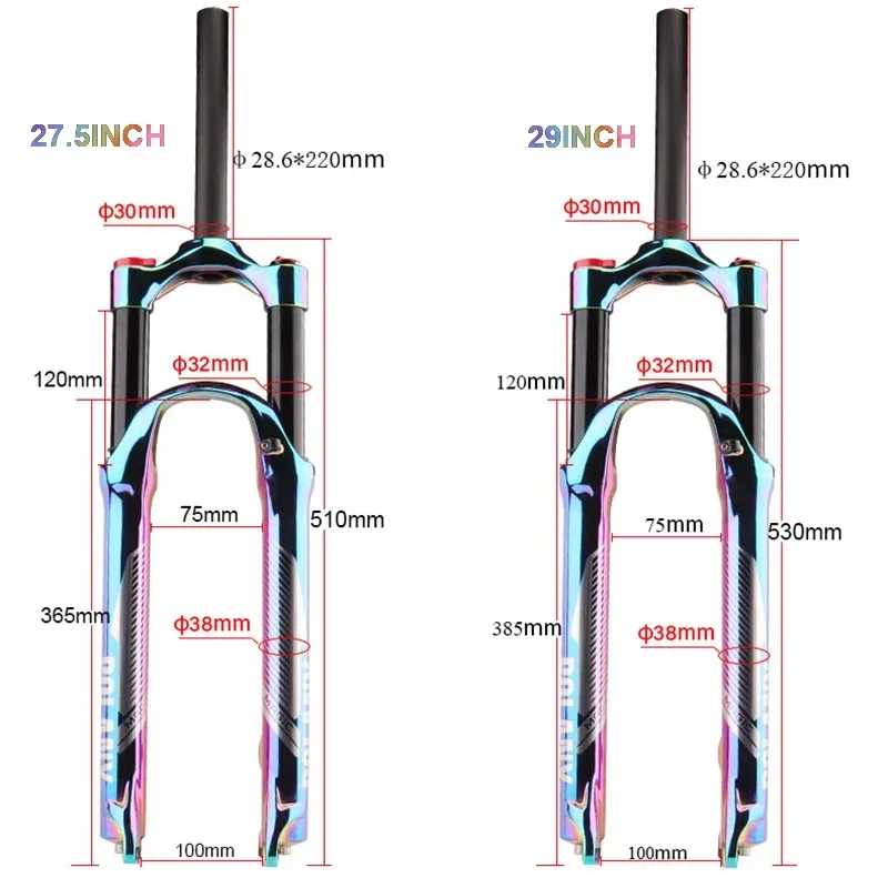 Arco-íris 27.5/ 29er suspensão - Mtb Fork Air avaliação e preço